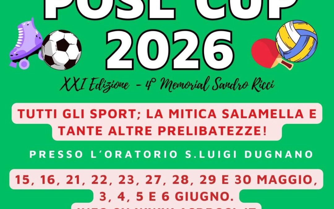 POSL CUP ’26:  Il 15 maggio si parte!